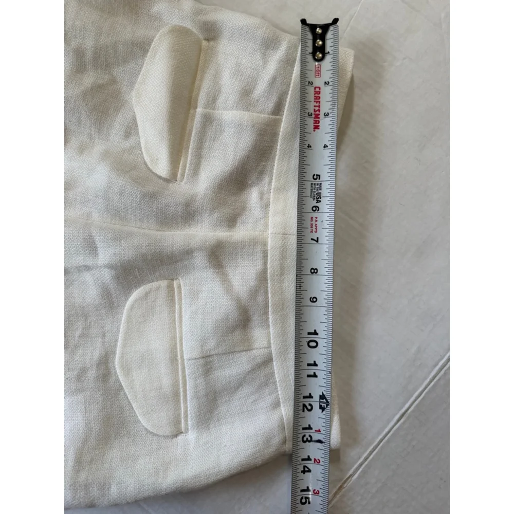 NWT Women's Massimo Dutti White Linen Trousers Size 4 - Picture 8 of 13